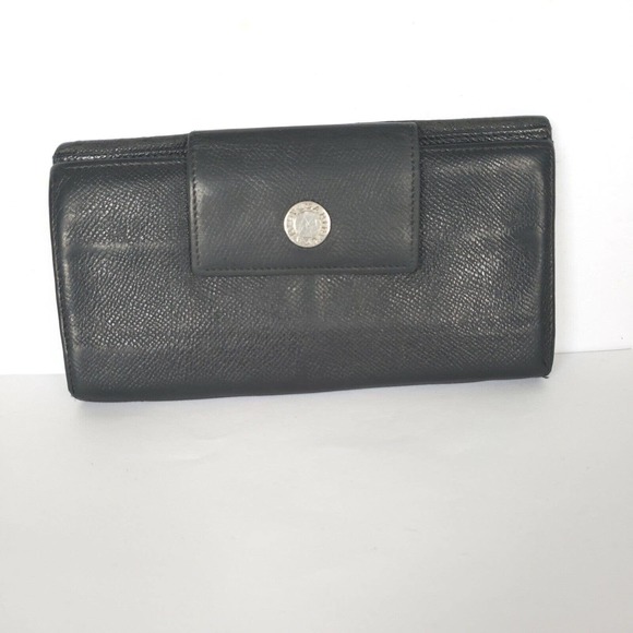 BULGARI Wallet Checkbook Card Clutch Brown Signature Envelope Trifold - Picture 1 of 12